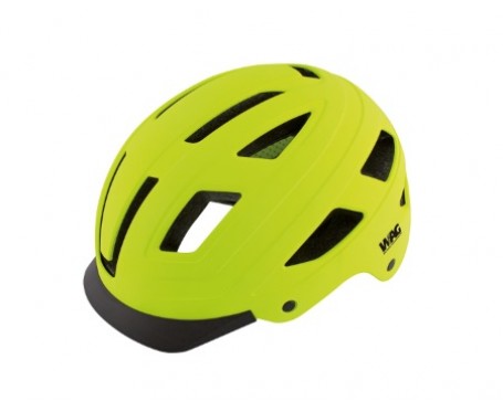 WAG Helmet City Large 58-61 cm Fluorescent Yellow With Rear Light 