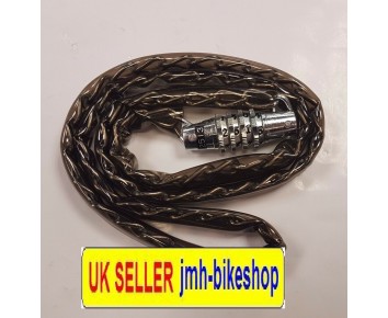 Bicycle lock Cycle Bike Security Steel Chain Spiral 4 Digit Combination 900mm