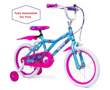 16" Huffy So Sweet 16 Inch Sky Blue Girls Bike For Kids 4 1/2 - 7yrs