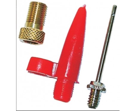 Weldtite Pump Adaptor Kit Including Football Needle, Airbed Adaptor And Presta/Woods Adaptor 