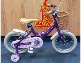 Second Hand 14" Raleigh Molli girls Suitable for 3 1/2 to 5 1/2 years old 