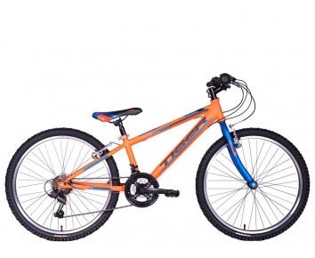 24" Tiger Warrior 12" frame Boys 18 speed mountain Bike. Orange for ages 7 to 11 years old
