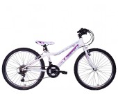 24" Wheel Tiger Angel Girls Bike for ages 7 to 11 White/Purple